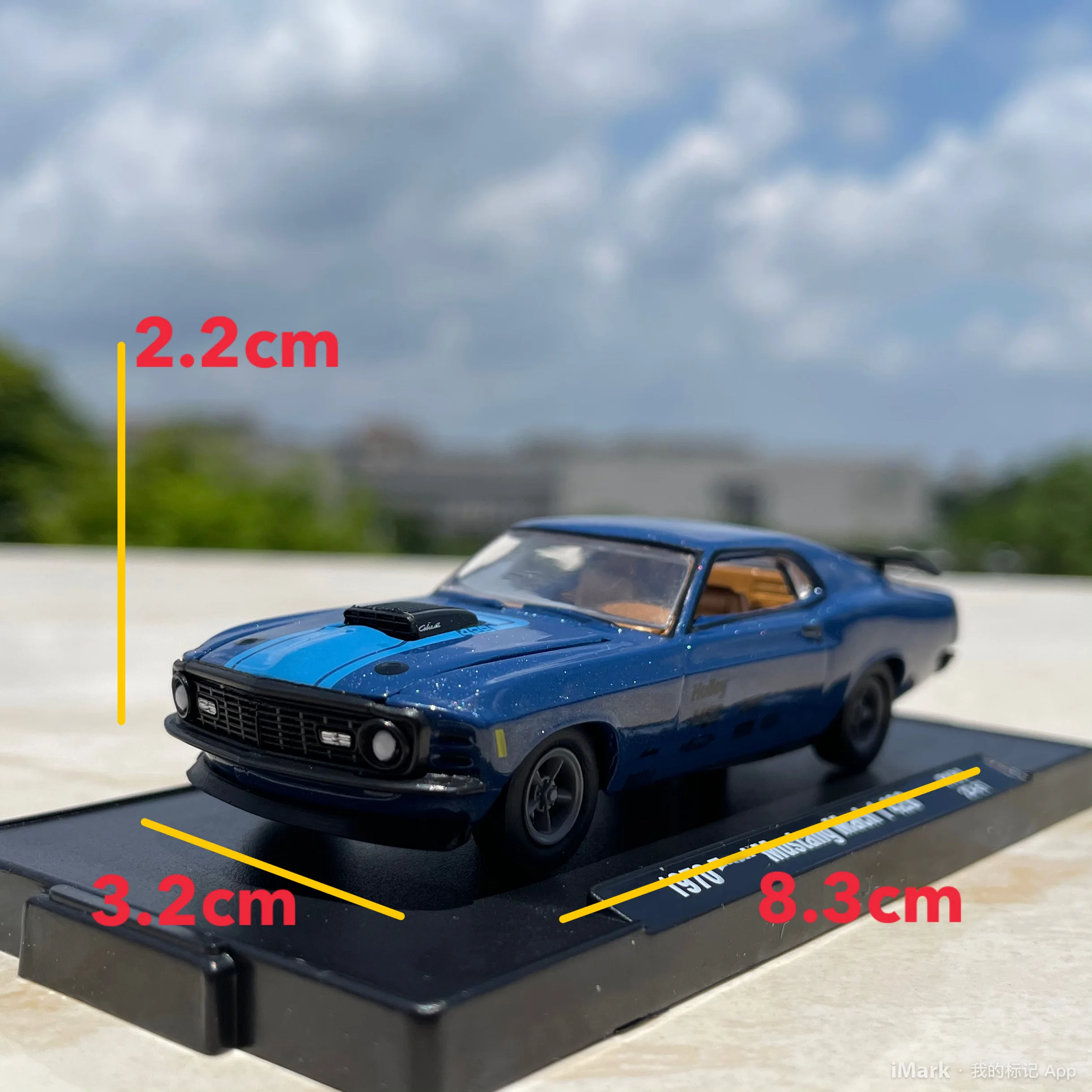 1/64 Mustang Mach 1 car model 1970 collectible ornament