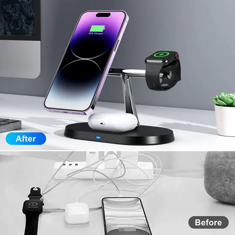 Magnet Wireless Charging Station Wireless Charger Fast Charging Multi-Functional Charging Station Charger Dock