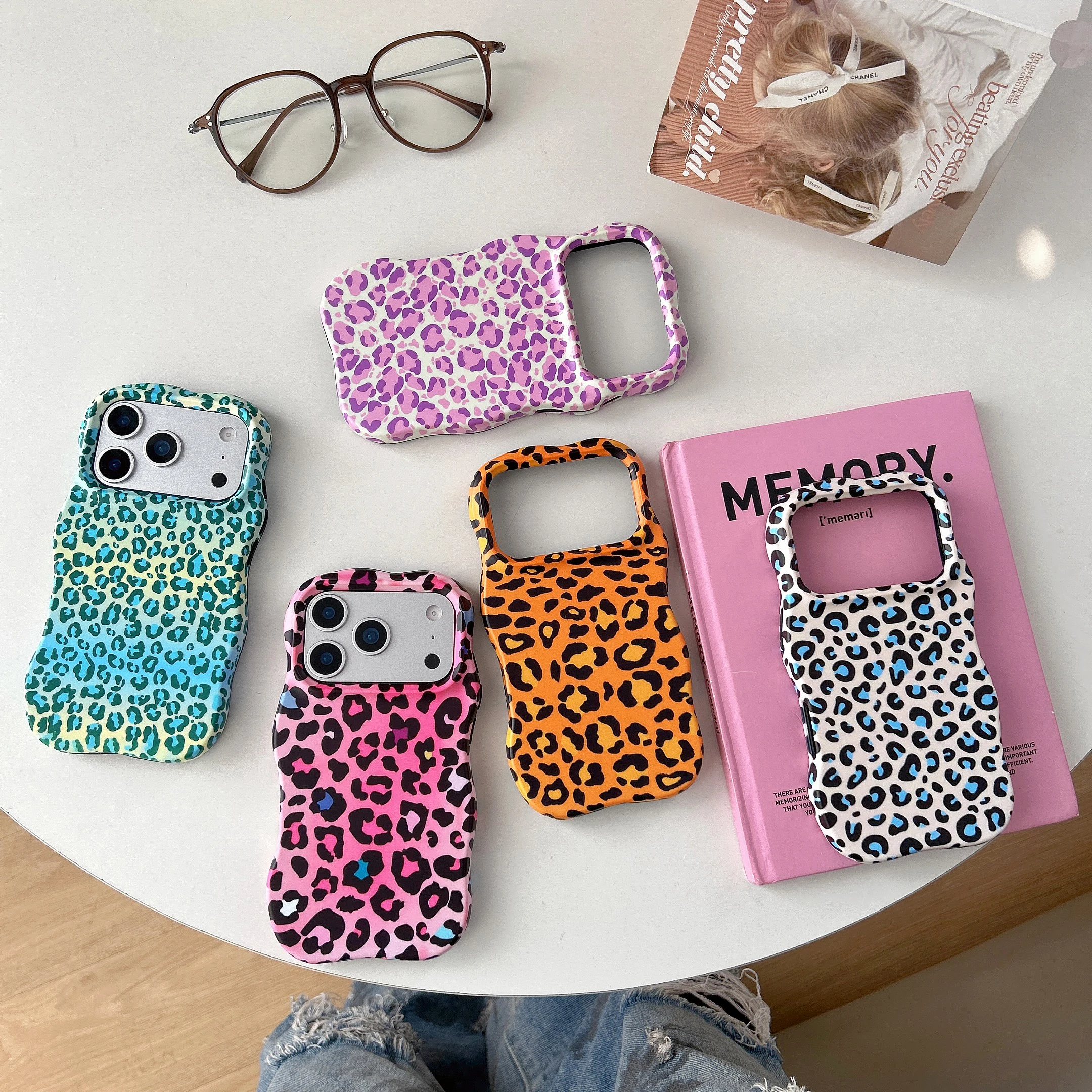 

17Promax Leopard Print for iPhone 16 Pro Case,13 14 15 pro max, 16 Promax, 2 in 1 Soft TPU + PC Shockproof Case Back Cover