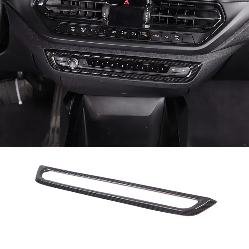 

For BMW 1 Series 2 Series F40 F44 2020-2024 ABS Carbon Fiber Car Center Control Volume Knob Decorative Frame Car Accessories