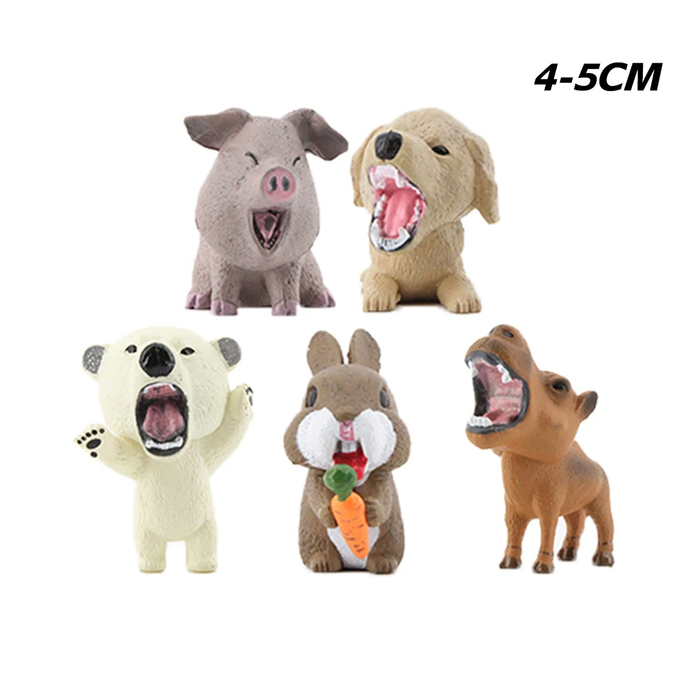 โมเดลรูปสัตว์การ์ตูน ของเล่นฟิกเกอร์ 5 ชิ้น