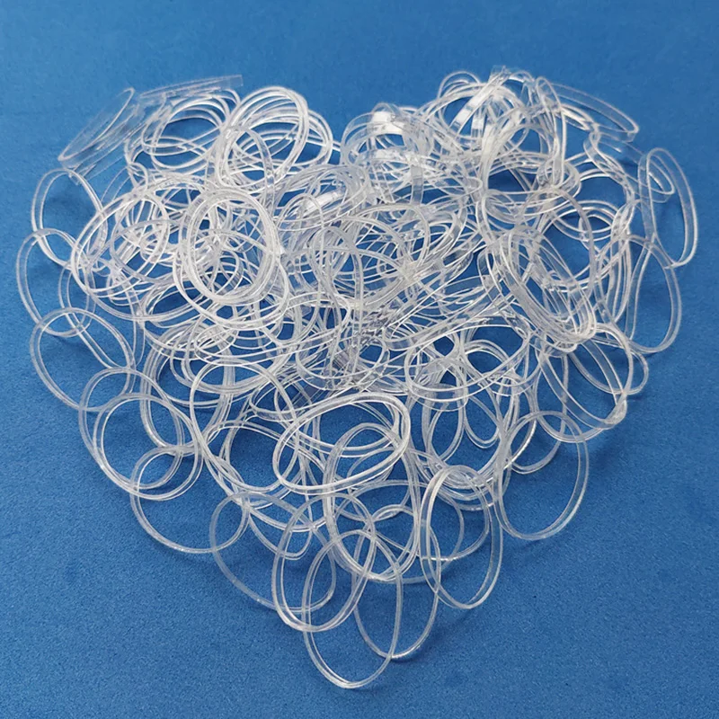 1000pcs Tpu Small Children's Ponytail Holder Elastic Rubber Bands Disposable Hair Band Binding Children's Hair Bands And Loops