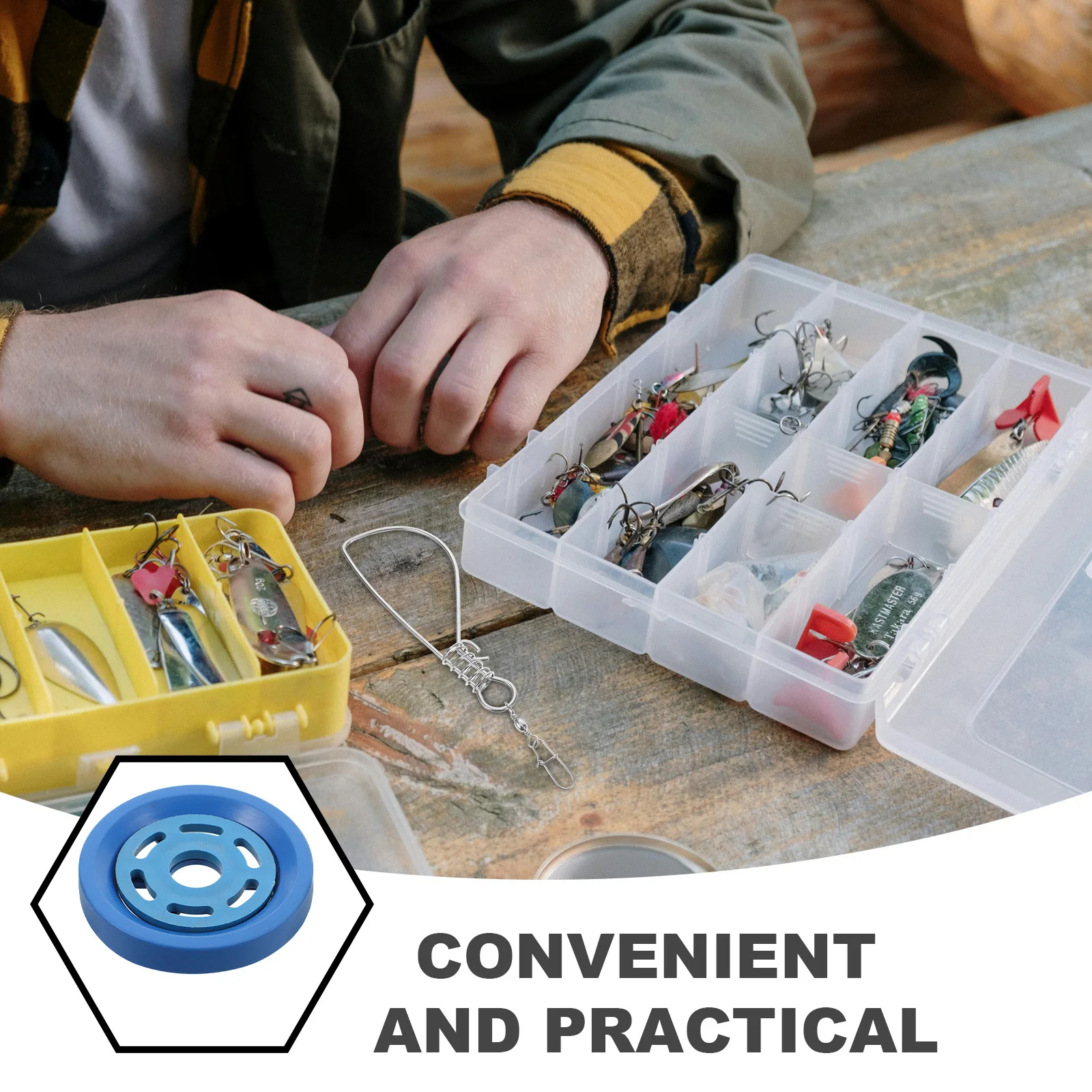 6 مجموعات من حلقات شبكة صيد السمك على الطراز الأمريكي، ملحقات فاصل شبكي قابلة لإعادة الاستخدام، بديلة من البلاستيك لأدوات معدات الصيد #6