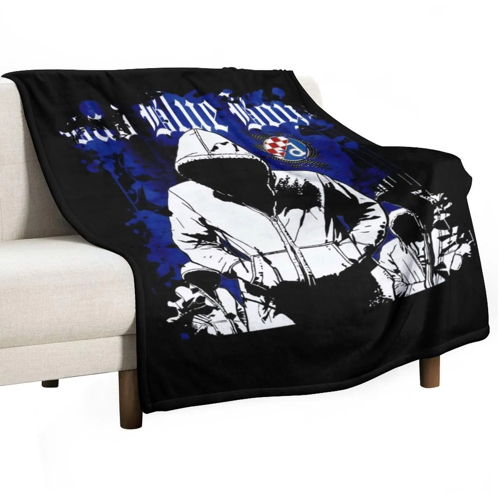 Dinamo Zagreb Purgeri Croatia Bad Blue Boys Football Croatian Soccer Modric Bbb Hooligans Supporters Croat Throw Blanket