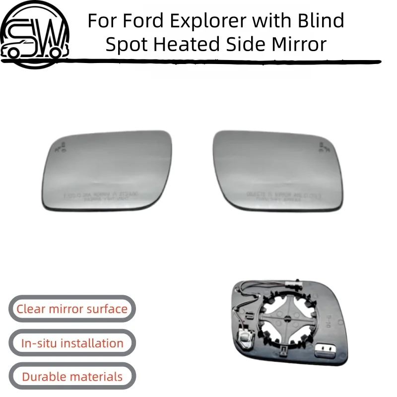 

For Ford Explorer 2011 2012 2013 2014 2015 2016 2017 2018 2019 with Blind Spot Heated Side Mirror Rearview Glass Wing Mirror