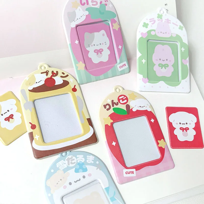 New Arrivals Cute Animal Photo Frames Kawaii Pudding Photocard Holder 2 Inch Kpop Photocard Sleeves INS Style Original Design view 4