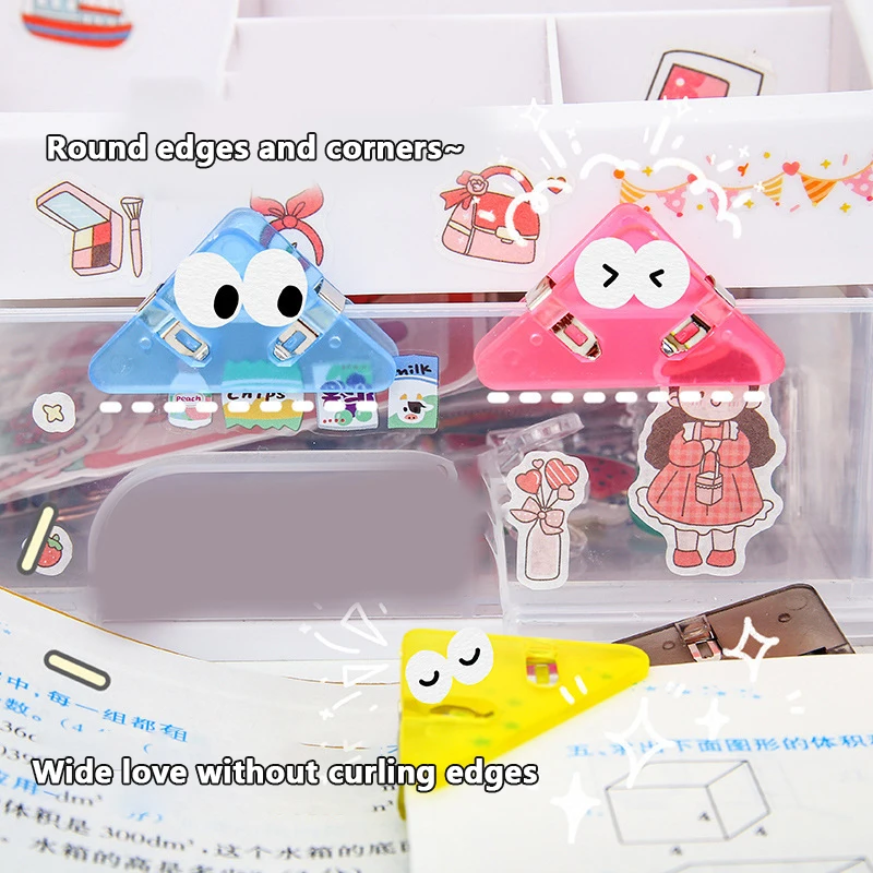 مثلث الزاوية كليب ل حامل صفحة ، Kawaii ورقة كليب ، ملف و صور المشبك ، القرطاسية الكورية ، مكتب و مدرسة ، مكتب منظم ، 5 قطعة