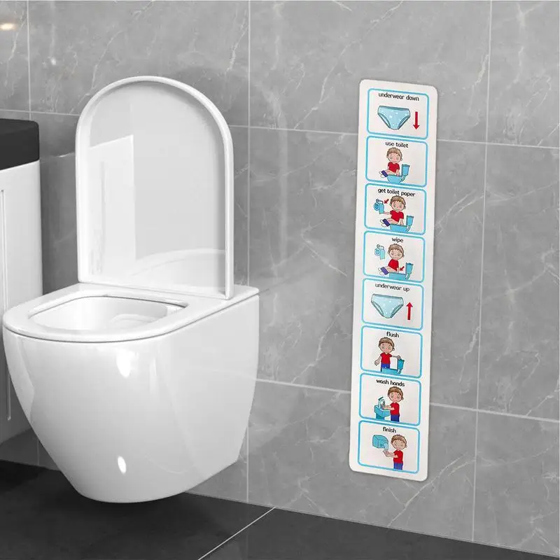Zindelijkheidstraining Visueel schema Toiletgrafiek Schema Stickerkaarten voor visuele hulp Speciale Ed Spraakvertraging Niet-verbale kinderen