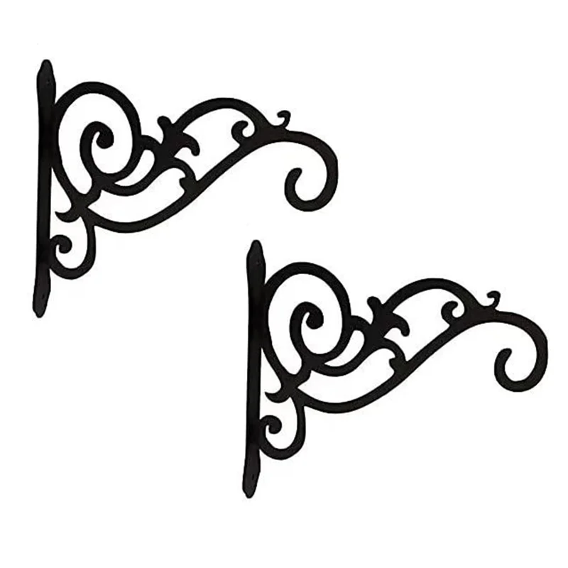 

Свежие 2 шт. подвесные кронштейны для цветов 12 дюймов, наружные подвесные кронштейны, настенный крючок, сверхмощные кронштейны для цветов