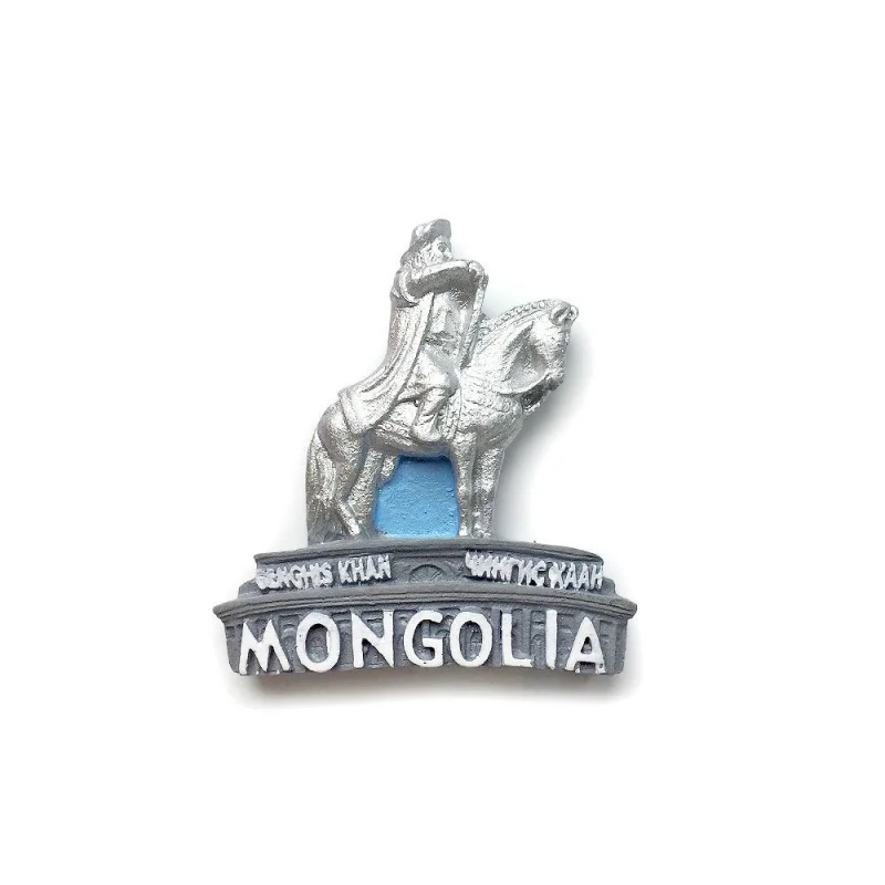 Mongolia Genghis Khan Statue 3D Resin Fridge Magnet - Home Decor Imanes Nevera Room Decoration Magnets