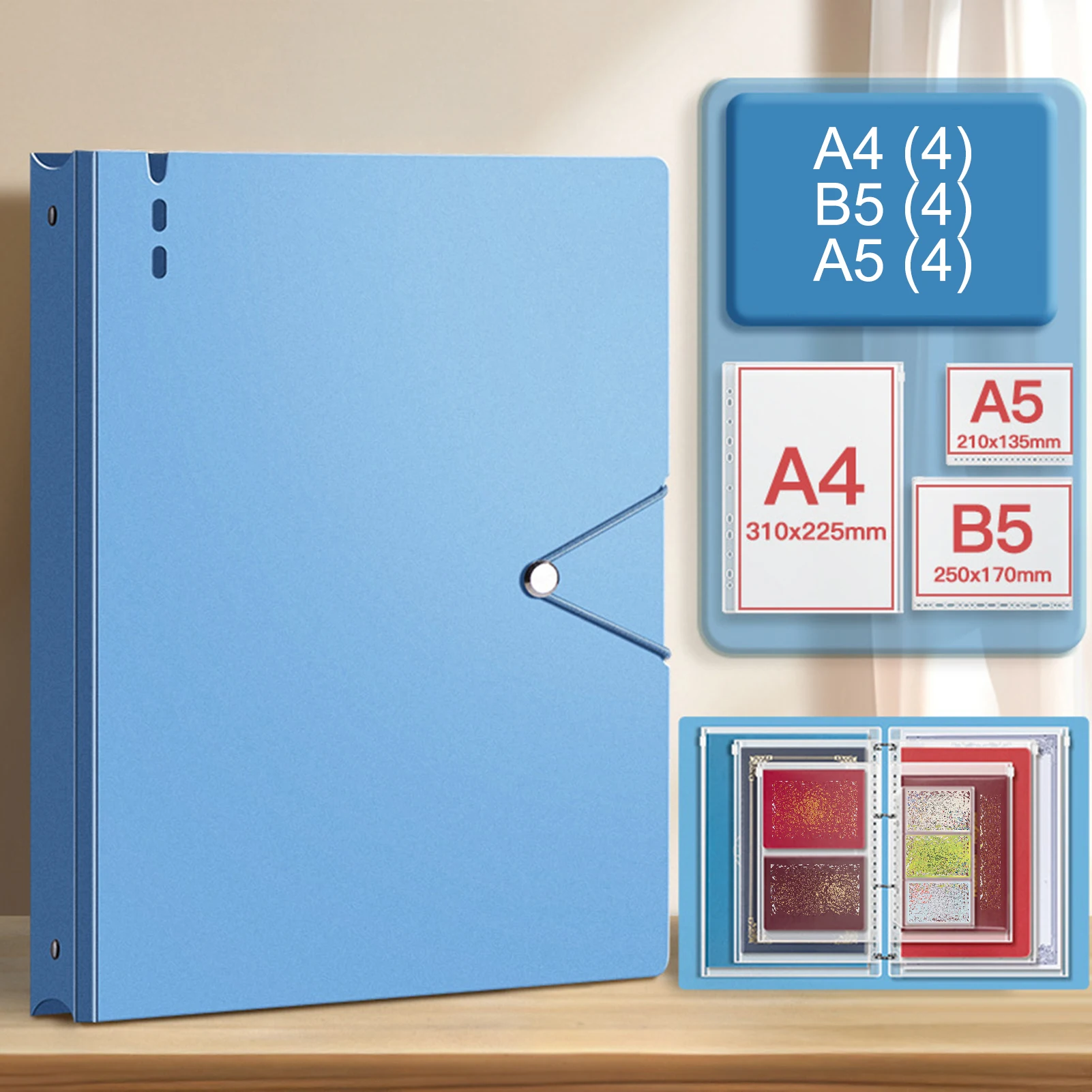 

Waterproof Document Organizer A4 B5 Sheet Protector Folder Holder File Storage Binder For ID Card Passport House Deed Protection