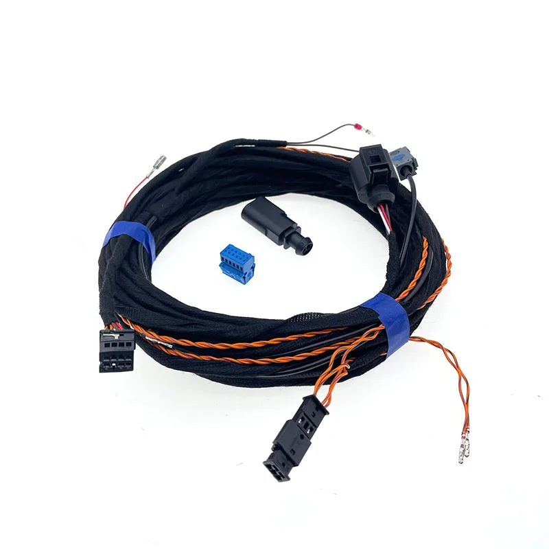 For Golf 7 MK7 Passat B8 T-roc Polo Highline Flip Rear View Camera with CANBUS Cable Harness