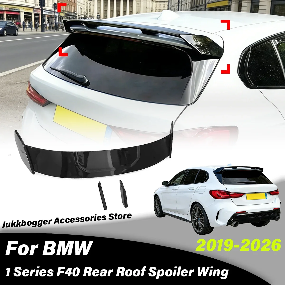 

Для BMW 1 серии F40 M135i 2019-2026: Комплект декоративных аксессуаров для заднего верхнего спойлера/антикрыла автомобиля