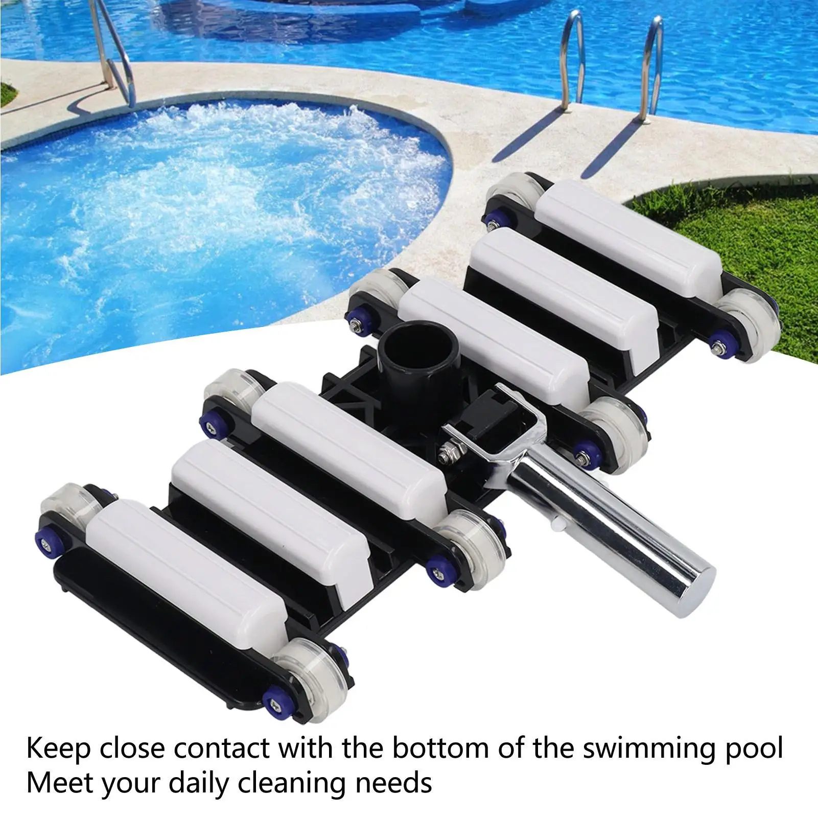 14 Plastic Handheld Pool Vacuum Brush Head - for swimming Pool & Water Park Cleaning Suction Head