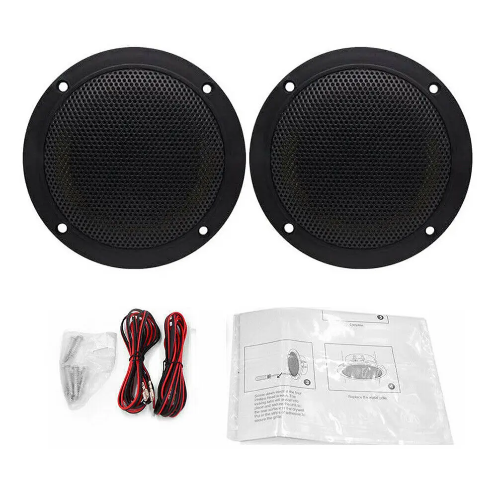 Herdio 4\'\' 160W  Waterproof Ceiling Marine Speaker Surround Sound Speaker For Kitchen Bathroom Yacht Outdoor Boat Home