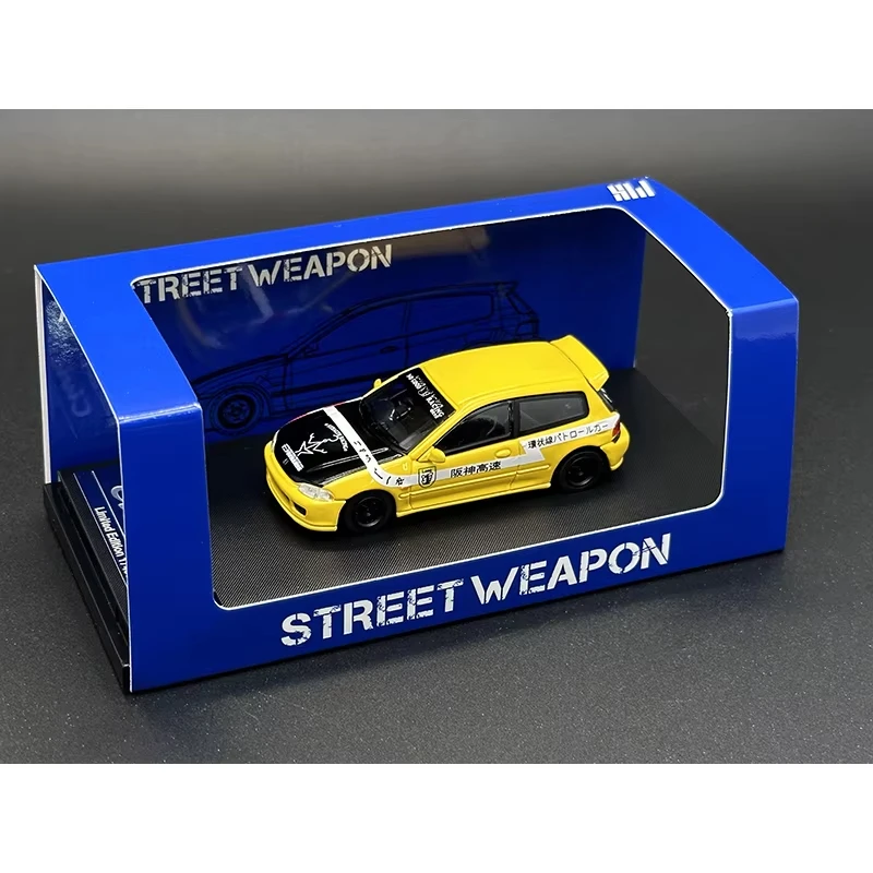 Street Weapon 1:64 EG6 TYPE R Kanjozoku Osaka JDM Racing Diecast Diorama Car Model Collection Miniature Toys