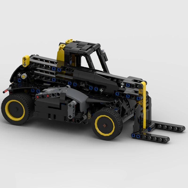 MOC Mechanical Telehandler Building Blocks Set Engineering Construction Vehicle Model Realistic Lifting Mechanism Gift