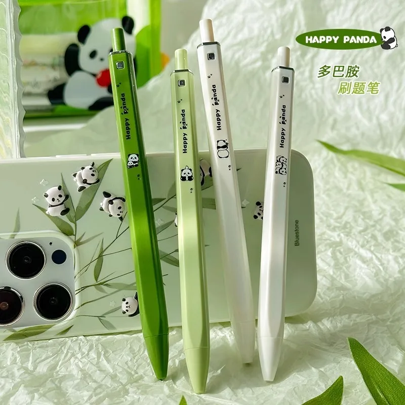 

Adorable Panda Square-Shaped Retractable Gel Pen - Cute Press-to-Write Study Pen for Primary School Students