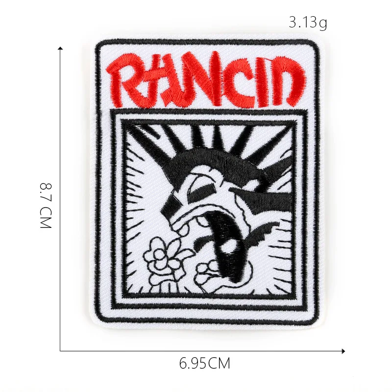 Music Band Rock Patches Iron on Letters Patches on Clothes Sticker DIY Ironing Appliques for Clothing Jacket Jeans Punk Stripes