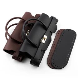 Handmade PU Leather Messenger Bag Set Luxury DIY Bag Kit Sewing With Bag Bottoms Accessories Handbag Shoulder Bag Strap