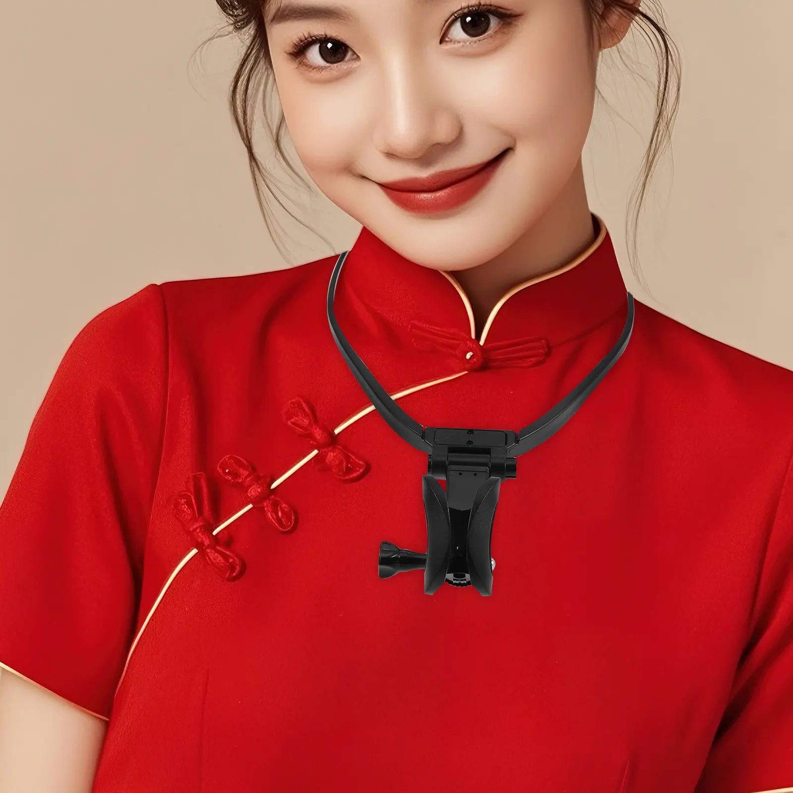 Neck Hanging Microphone Holder Stable Lightweight Adjustable Mic Support for Musicians Performers Live Streaming Hosting Stage