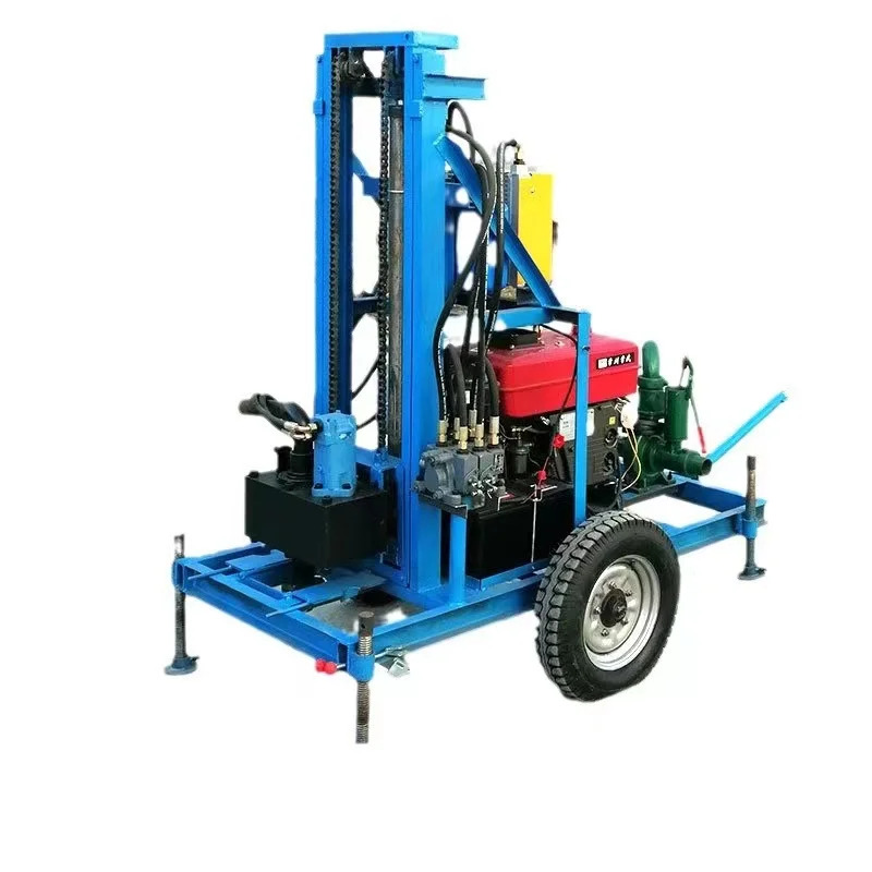 100m Rig Depth Multi Type Drill Rig Farm Drilling Machines  Power Water Well Drilling Borehole  Rig
