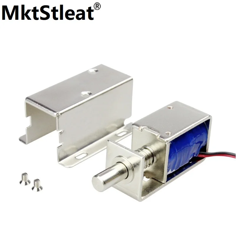 MktStleatDC12V cerradura electromagnética en miniatura, cerradura de cajón de lengua redonda, puerta de gabinete, Control electrónico de puerta,