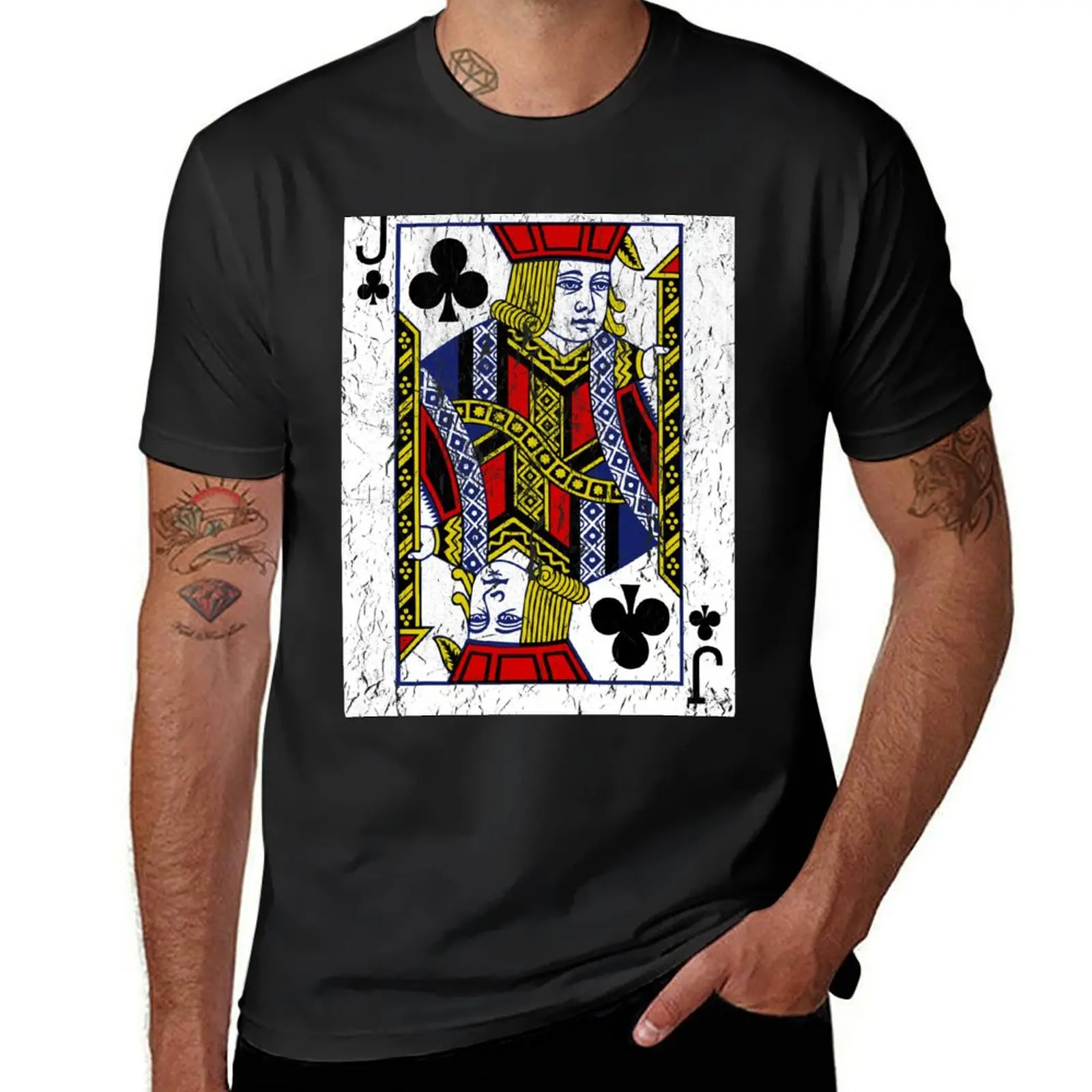 

Jack of Clubs Playing Card T-Shirt heavyweights for a boy Men's t-shirts