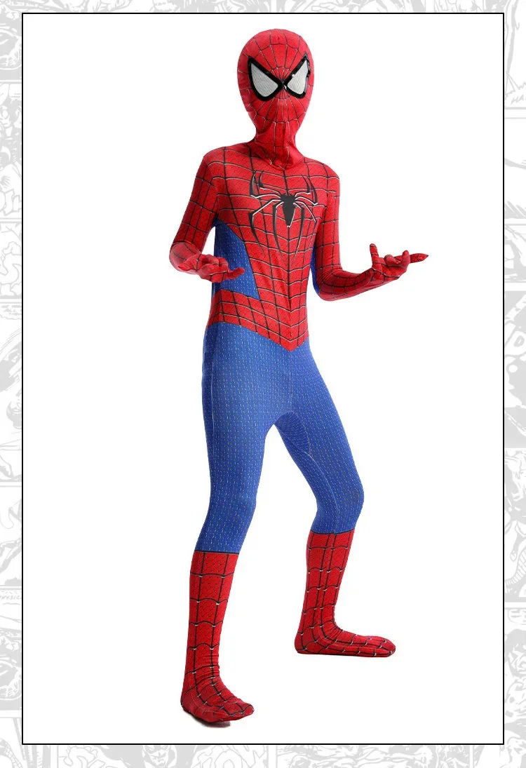 Spiderman Costume Fancy Jumpsuit Adult And  Halloween Cosplay Costume Red Black Spandex 3D Cosplay Clothing