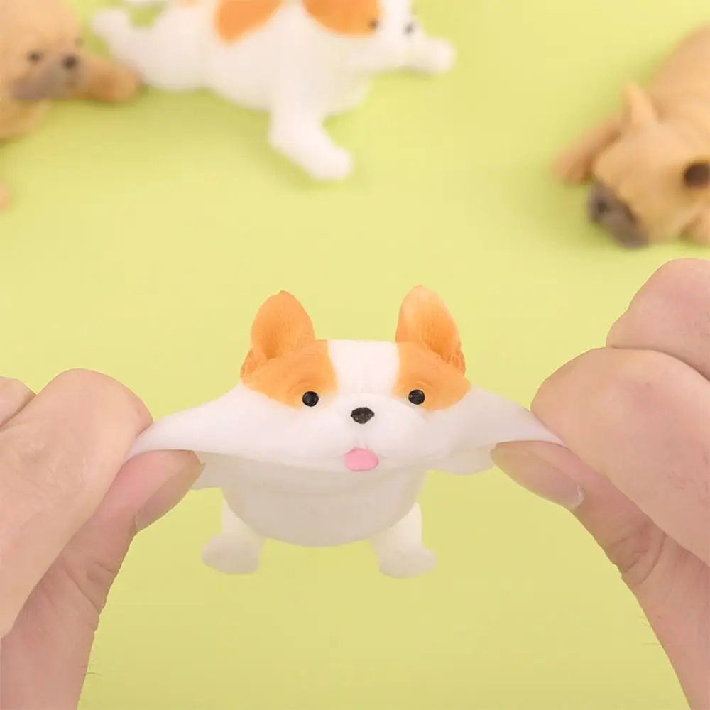 Fidget ของเล่นสุนัขบีบของเล่น Sensory Pretend Play Soft Squeeze ของเล่นลูกสุนัข Kawaii น่ารัก French Bulldog บีบของเล่นการถ่ายภาพ Props