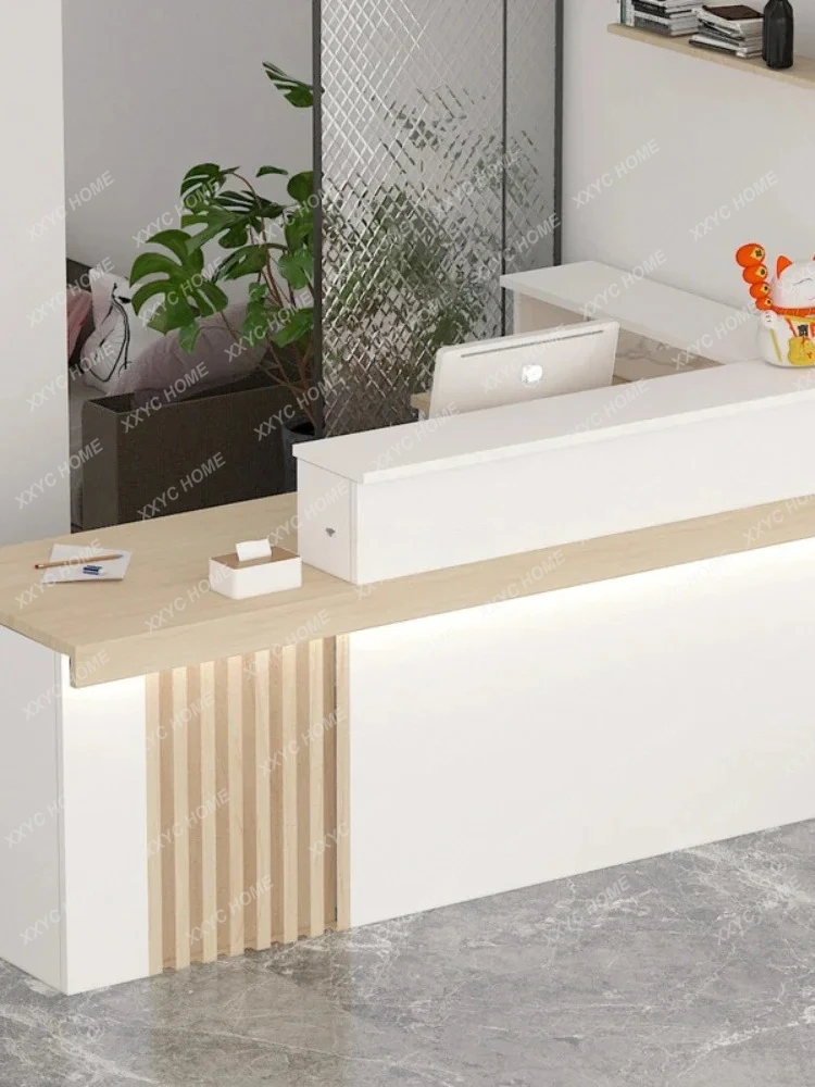 hot sale Reception Desk Simple Modern Barber Shop Clothing Shop Corner Bar Table checkout page