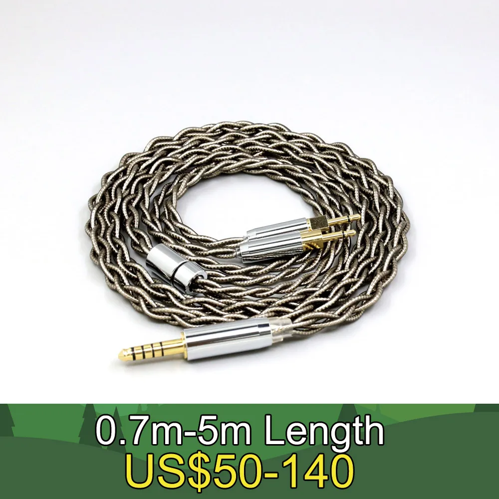 

99% Pure Silver Palladium + Graphene Gold Earphone Shielding Cable For Sennheiser HD700 Headphone 2.5mm pin 4 core LN008204