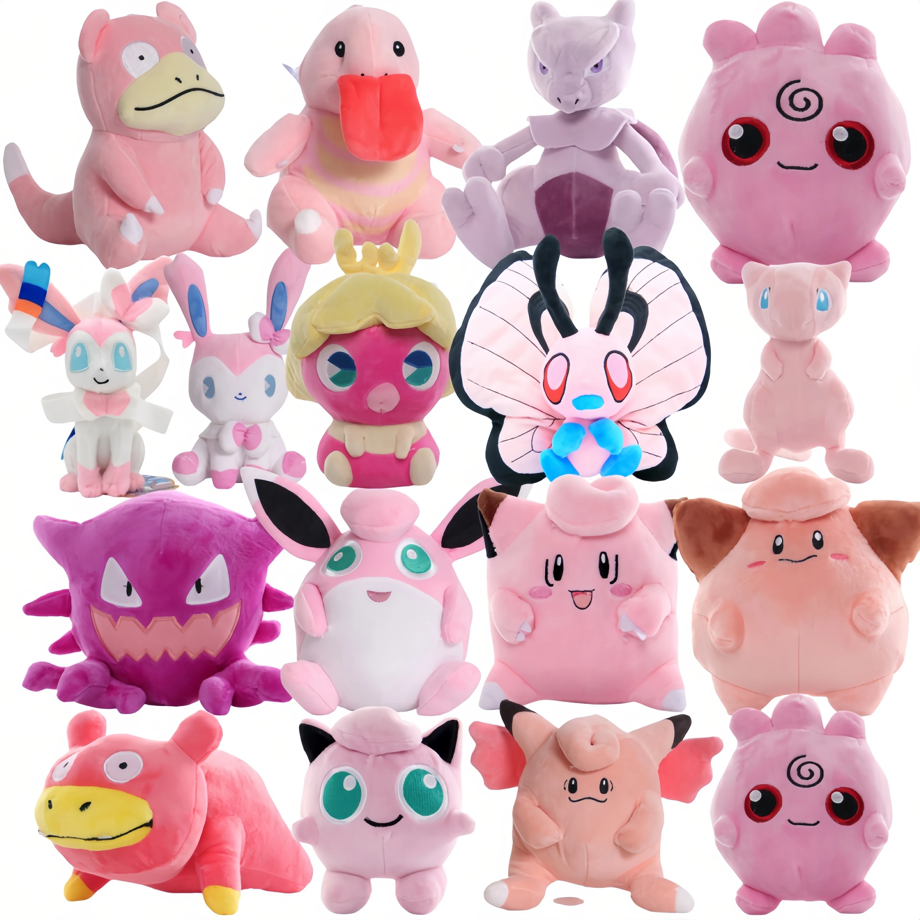 Pokemon Pikachu Butterfree Plush Toy Mewtwo Stuffed Doll Jigglypuff Lickitung Sylveon Haunter Gengar Plushies Doll Kid Xmas Gift