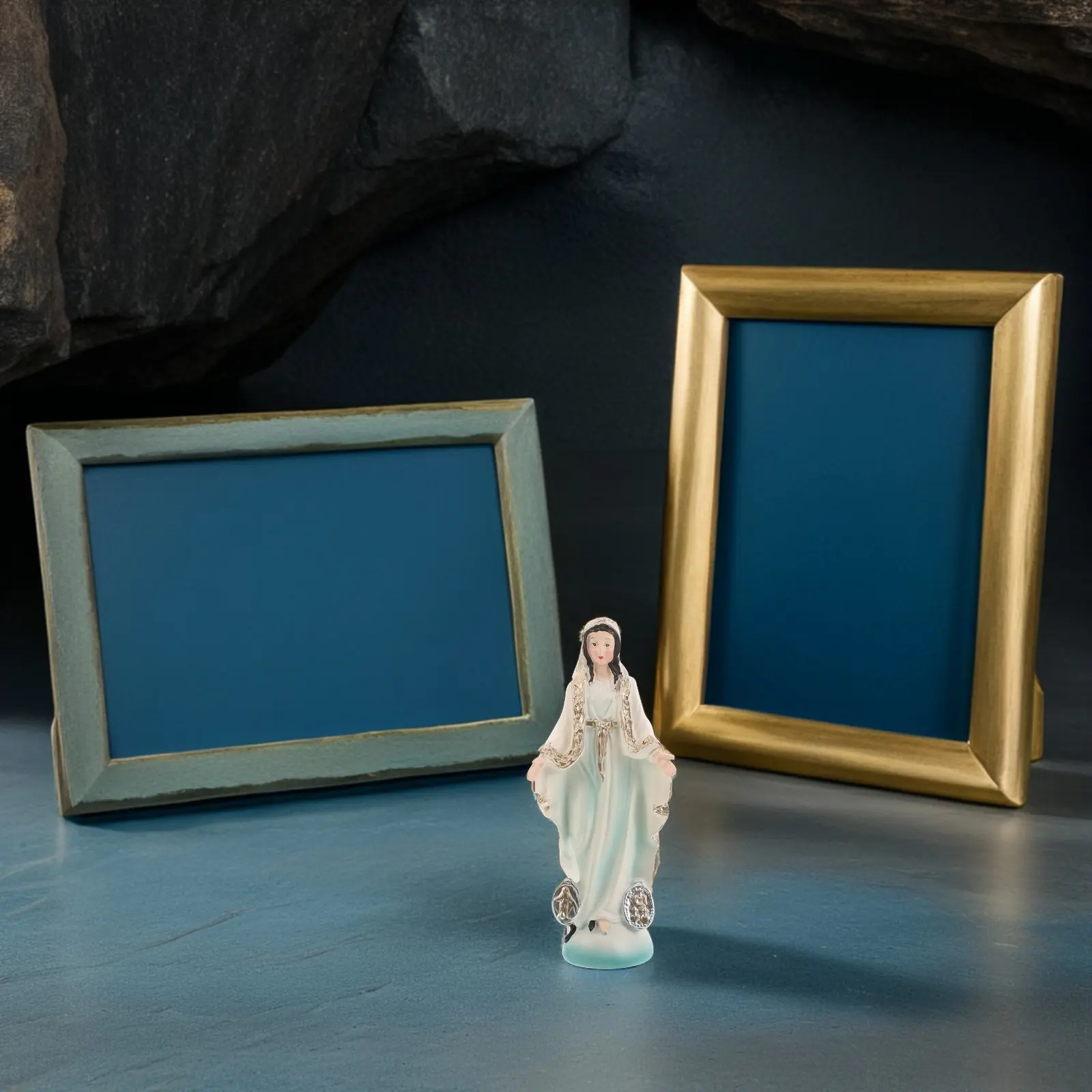 Small Catholic Statue Mary Resin Sculpture Our Lady of Guadalupe Devotional Home Decor Entryway Spiritual Atmosphere