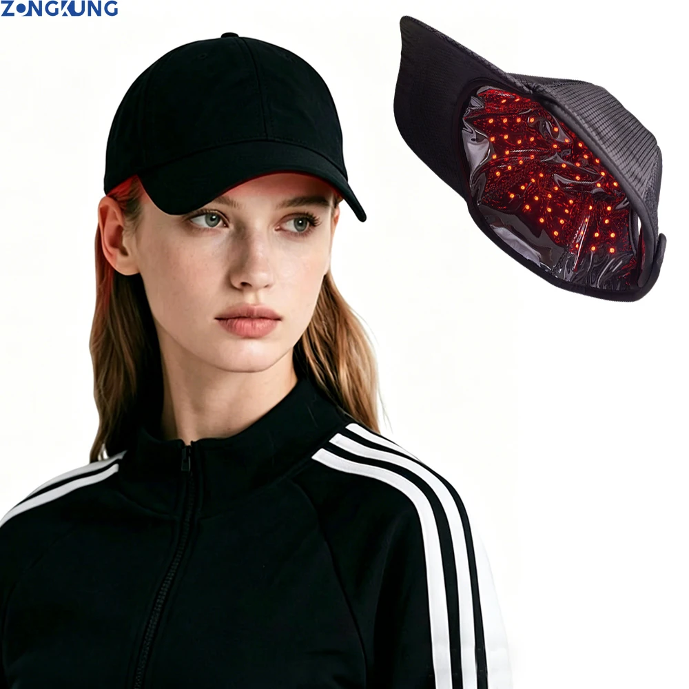 Red Light Therapy Cap 660nm 850nm for Hair Regrowth,Cordless Hair Care for Home & Travel Use