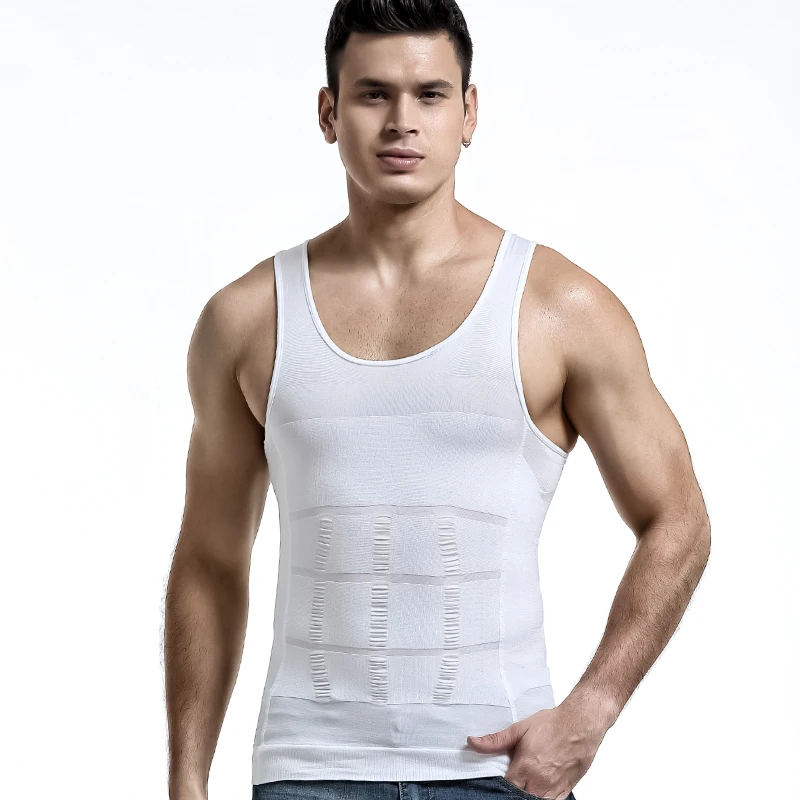 2PCSM سترة رجالية، تقطيع البطن والخصر، تشكيل الجزء العلوي، أداة سحرية غير مرئية لتشكيل الدهون، قميص التخسيس والجسم #3