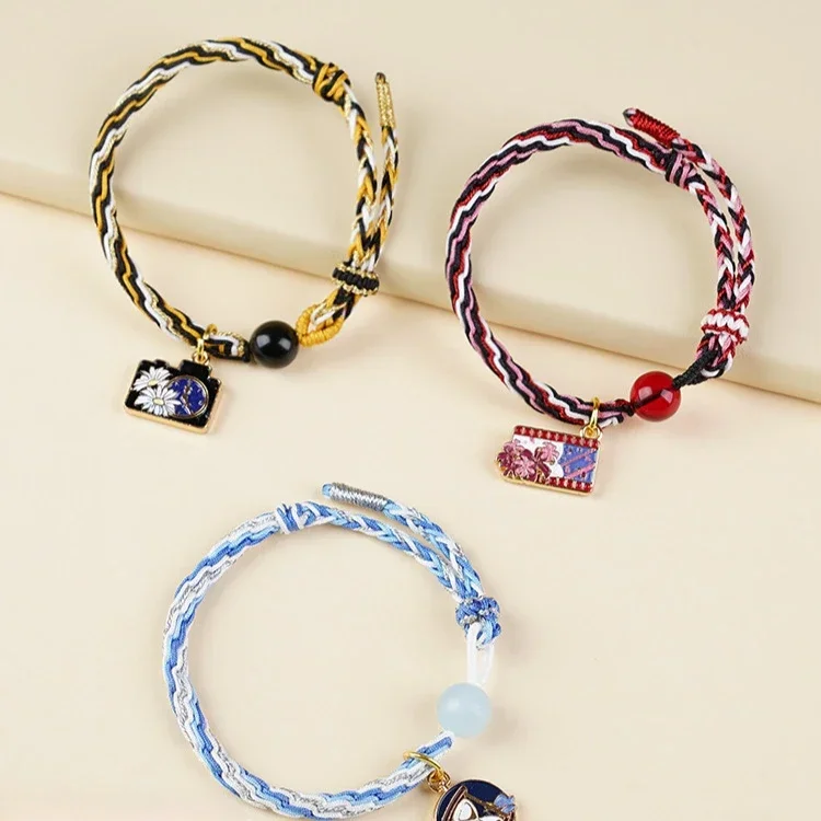 Anime Link Click Lucas Charles Jo Cosplay Woven Bracelet Mascot Fans Accessories Bracelets Ornament Souvenir Halloween Xmas Gift