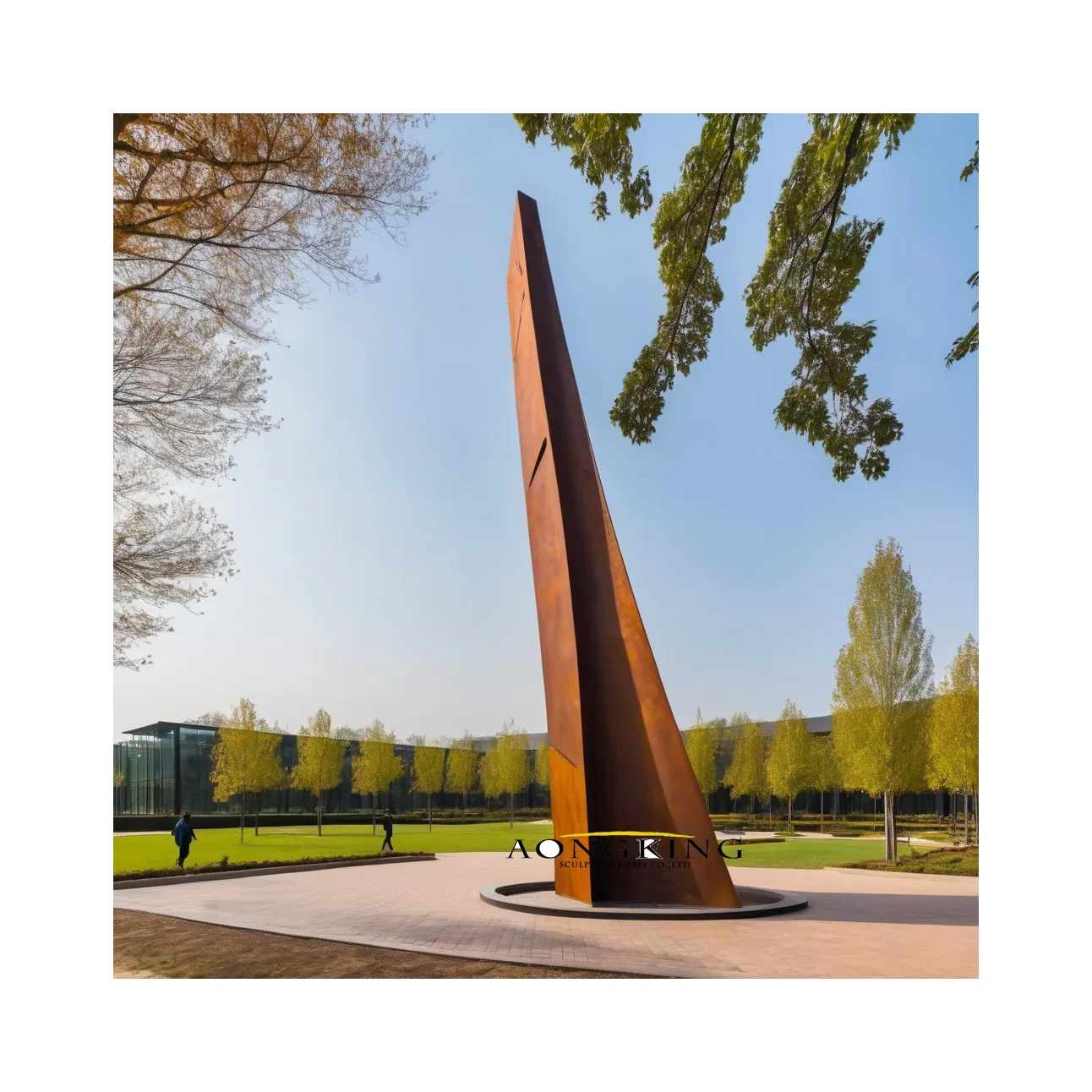 Garten Metallstapel Rost Koten Stahl riesige Blumenskulptur