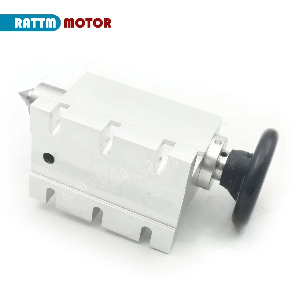 K11-80mm/100mm 3 Jaw Chuck 4th แกนหมุน + 65mm Tailstock CNC หัวแบ่งแกนหมุนชุดสําหรับ CNC Router แกะสลักเครื่อง