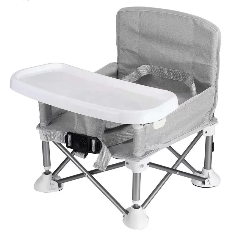 

YTYIN Portable Kids Baby Booster Seat Folding Baby Dining Feeding Chair Outdoor Camping Baby High Chair With Tray
