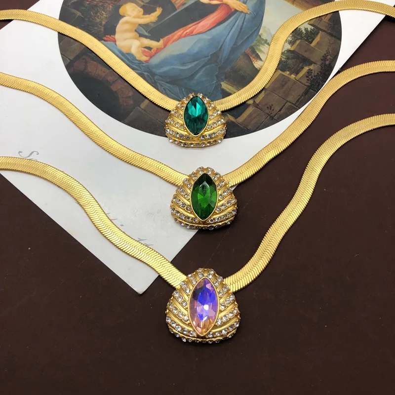 

Новая средневековая цветная Бриллиантовая цепочка, медная цепочка, модные роскошные украшения в стиле ретро