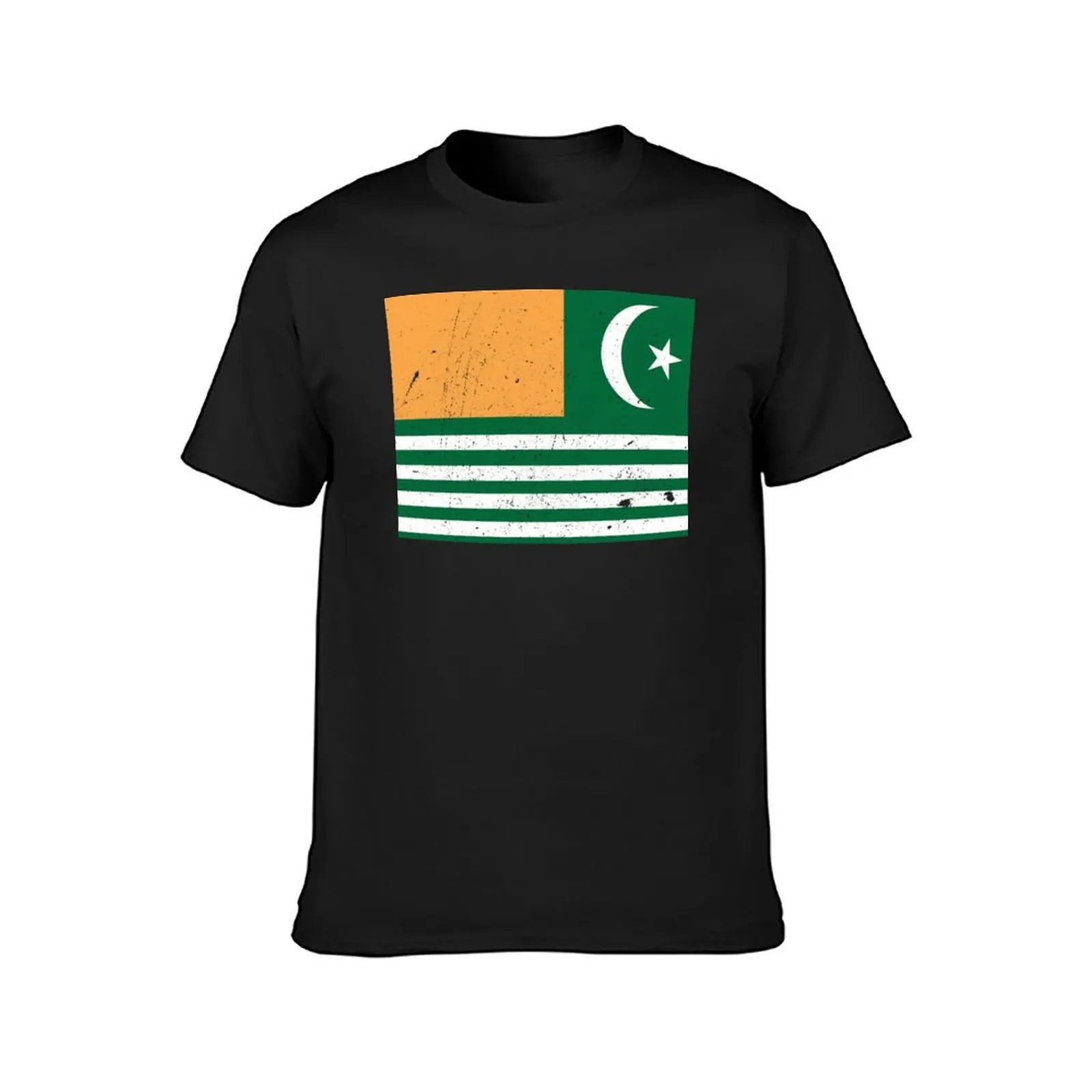 Azad Kashmir Flag - Distressed T-Shirt anime clothes graphics customs design your own heavyweight t shirts for men