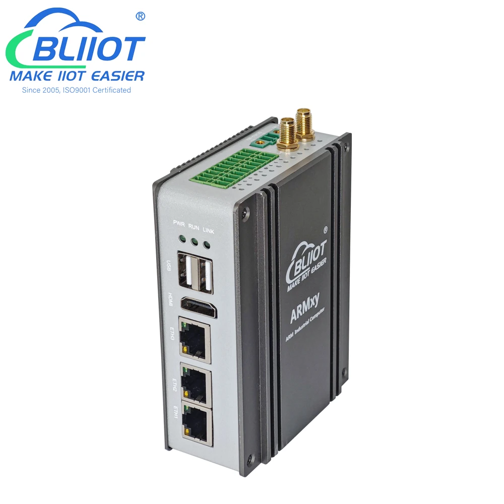 BLIIoT Quad-core A55 2 + 16 Go eMMC 1 Hauts Ordinateur ARM Industriel Avec 2 RS485 et 12DIN