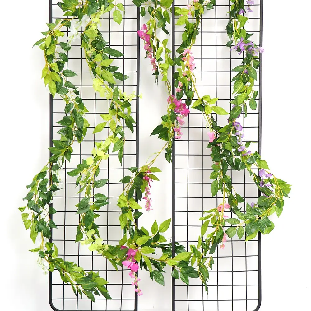 7FT New Wedding Decoration Home Decor Hanging Garland Wisteria Plant Fake Ivy Vine Foliage Trailing Flower Artificial Flowers