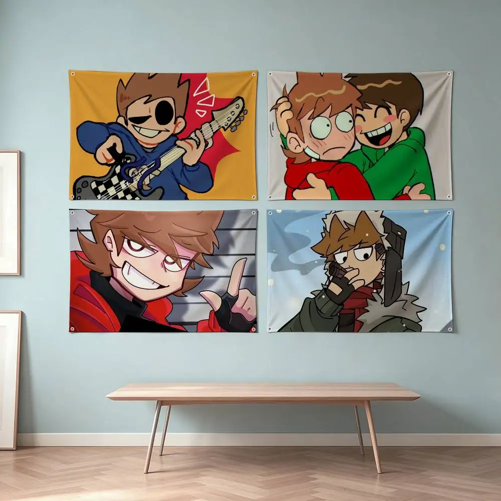 Eddsworld-D T-Tord Flags Wall Hanging Tapestry Outdoor Garage Room Decorative flag Background
