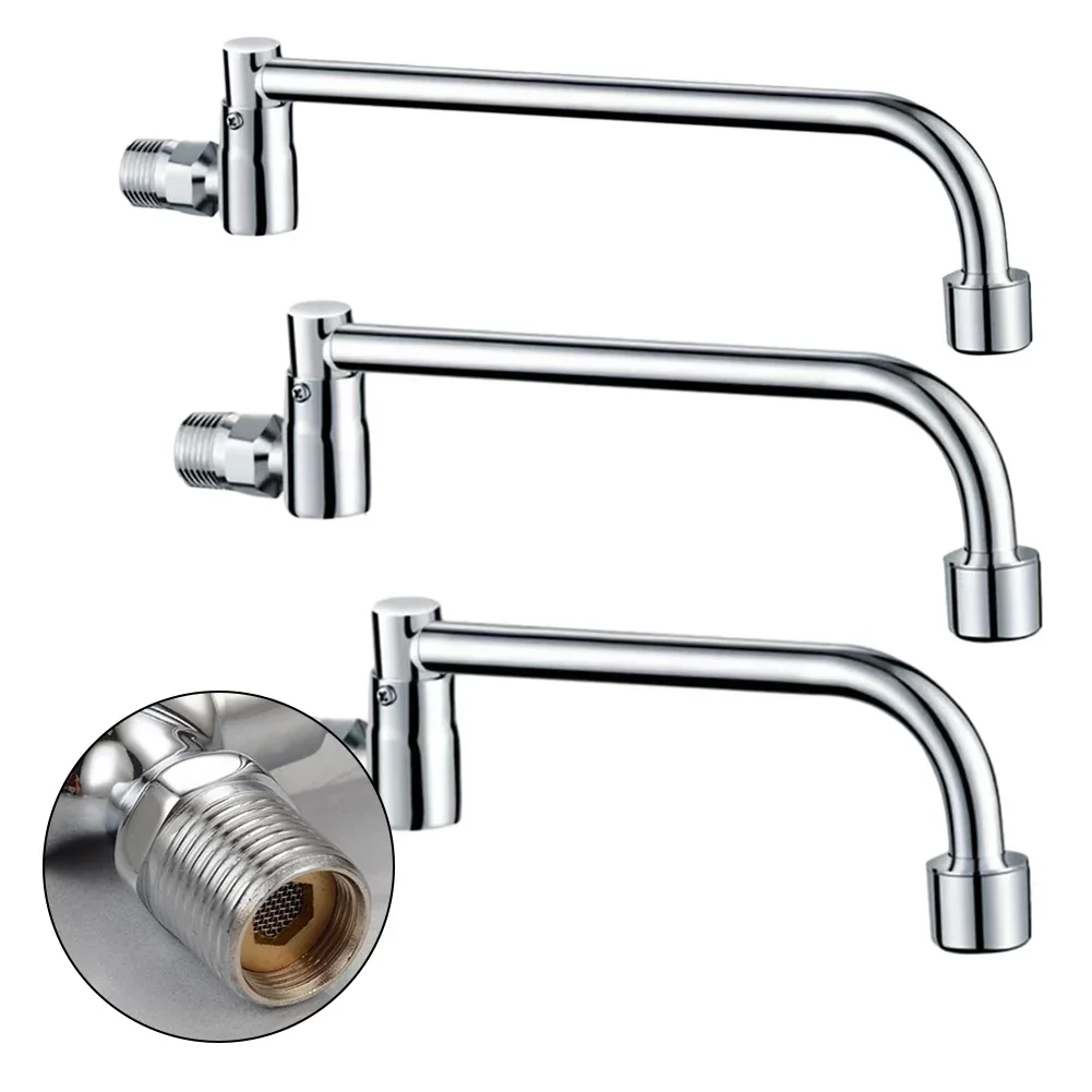 Kitchen Stove Faucet Brass Semi-automatic Swing Faucet Restaurant Hotel Kitchen Special Single Cooling Swivel Faucet