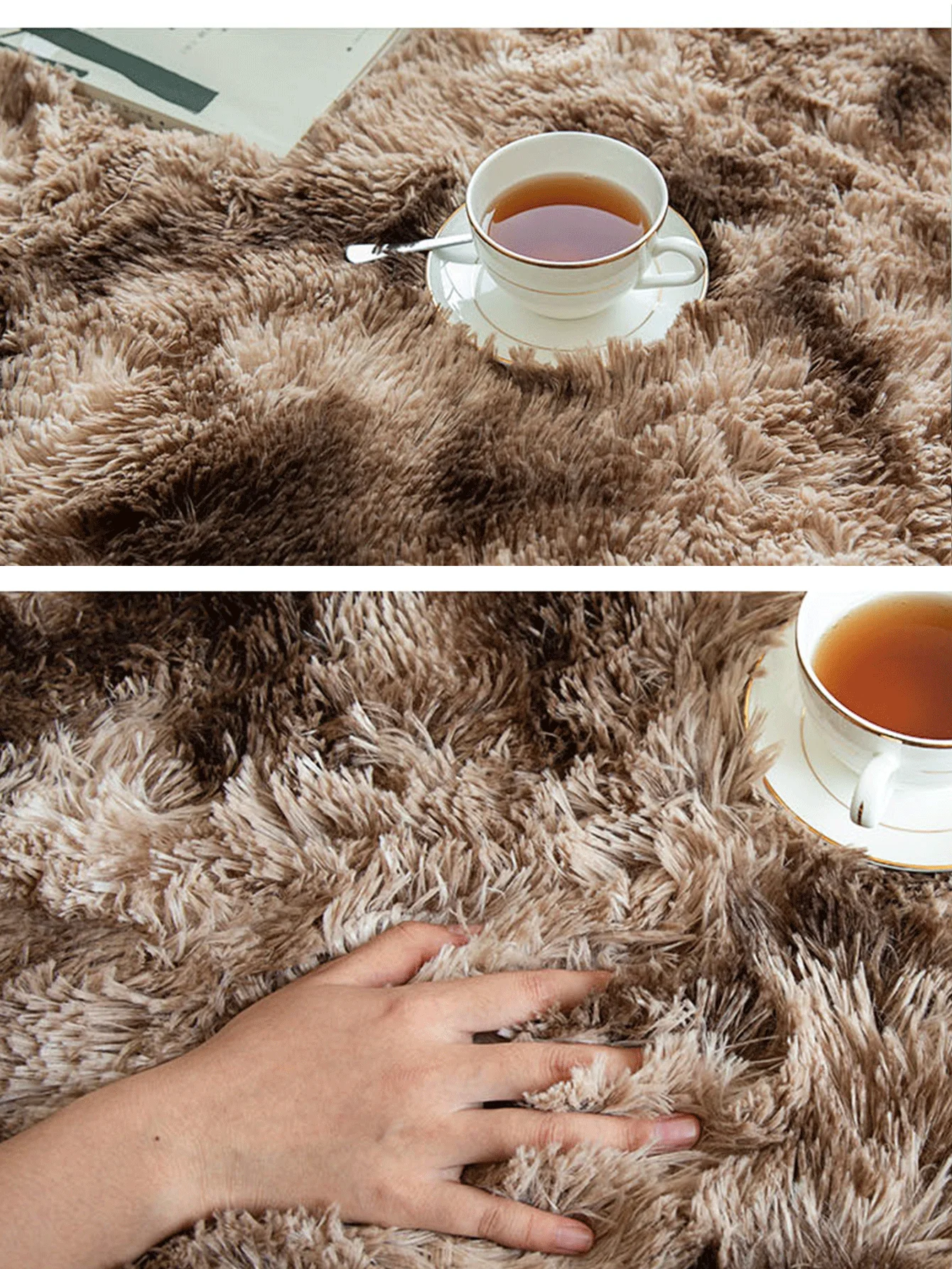 Karpet Halus Karpet Lembut Mewah Dalam Ruangan untuk Ruang Tamu Karpet Area Ringan Tahan Lama Warna Dasi untuk Kamar Tidur Selimut Kamar Anak-anak