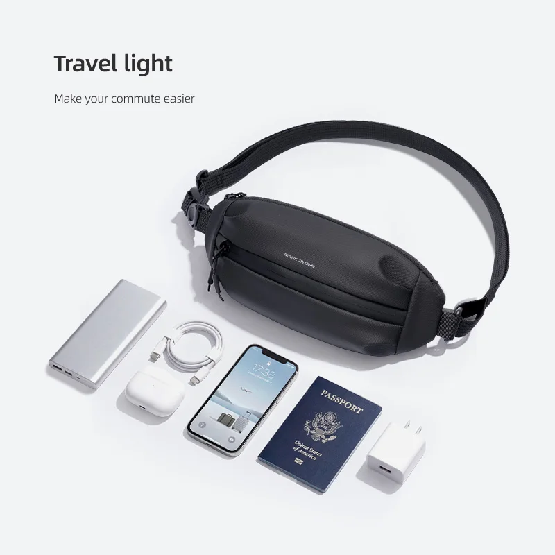 MARK RYDEN "Stream Sling" Waterproof Fanny Pack Rotatable Strap Multi Pocket Travel Crossbody Bag Waist Bag - view 3