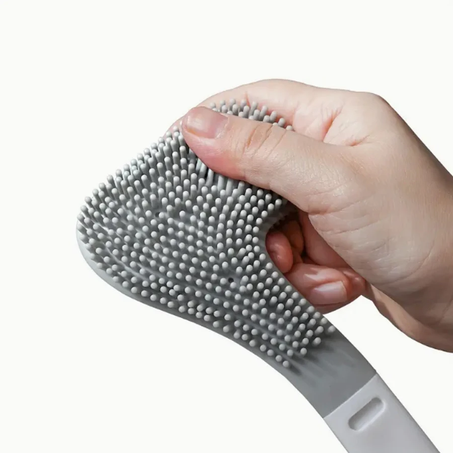 soft toilet brush, long handle golf toilet brush, with soft brush head and long handle, used for bathroom, toilet, sink image 5