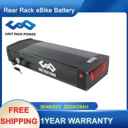 Rear Rack eBike Battery 48V 20Ah ebike battery 36V 35AH 52V 24AH18650 battery for 1800W 1500W Motor 48v Mountain ebike batteries